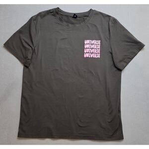 Romwe Medium T Shirt Universe Deep Space Graphic Print Black Short‎ Sleeve